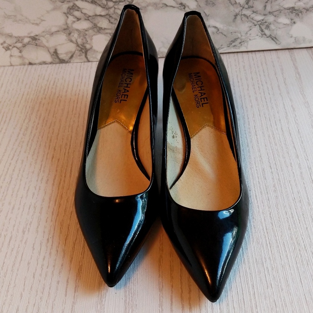 Michael Kors patent pumps